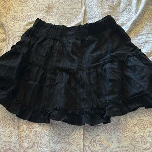 Princess Polly Black Ruffle Mini Skirt